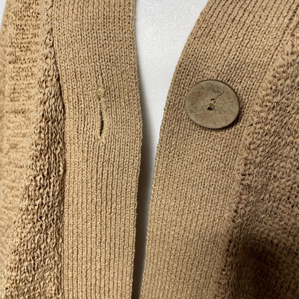 BIRCH HILL Beige/ Tan 3/4 Length Sleeve Sweater Size Large - Picture 2 of 9